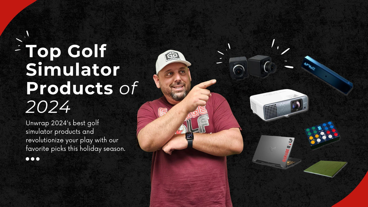 Garage Golf Blog Banner: Top Golf Simulator Products of 2024