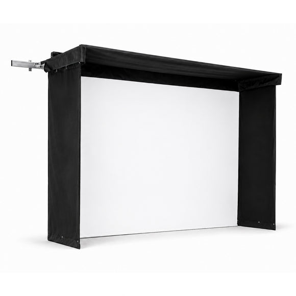 Black frame with a white screen inside on a white background