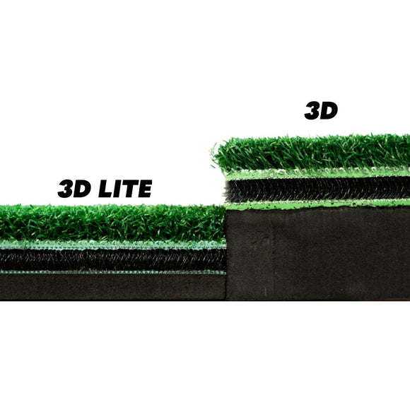 3D LITE Hitting Strip height difference shown versus the 3D Hitting Strip
