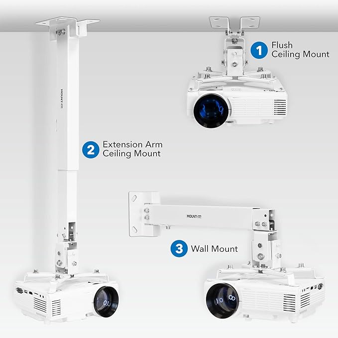 Mount-It! Full Motion Projector Wall & Ceiling Mount - Thumbnail 4