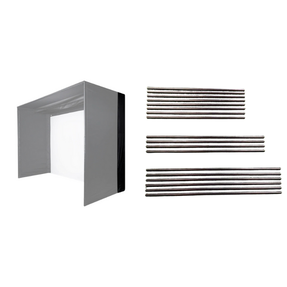 Carl's Place Back Cover Pipe Kit and Back Cover highlighted on a DIY Golf Simulator Enclosure.