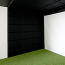 Carl's Place Built-In Golf Room Kit with Padded Walls and Ceiling Panels.