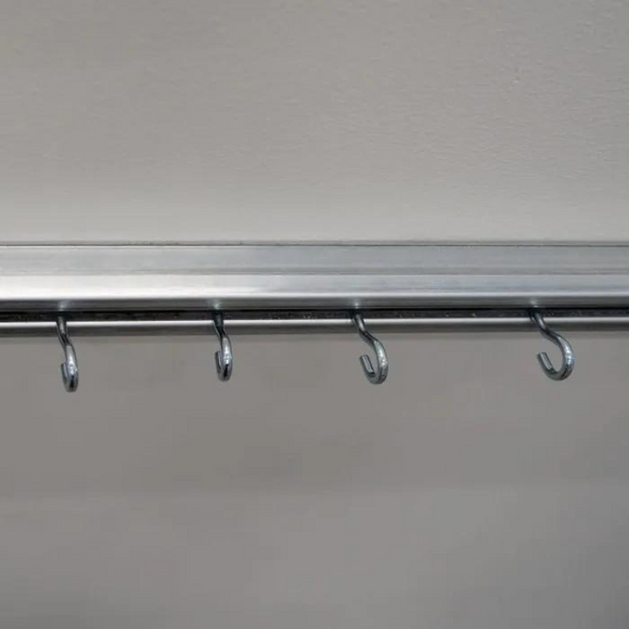 Carl's Place Hardware Kit side view with hooks.