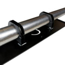 Carls Place Launch Monitor Frame Mount installed with metal pipe.