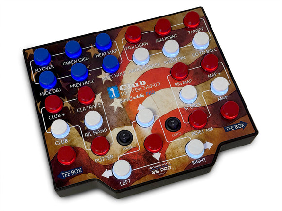American Flag Club Keyboard Pro 4 with LED backlit buttons