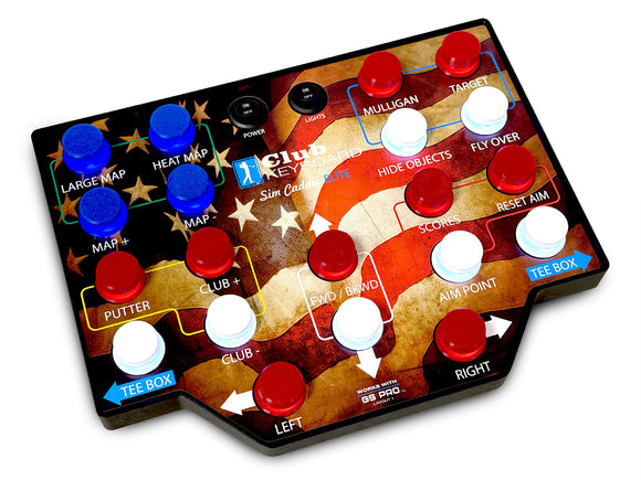 American Flag Club Keyboard Elite 3 with LED backlit buttons