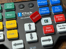 close up of the rearrangeable rectangular buttons on the Club Keyboard Flex 5