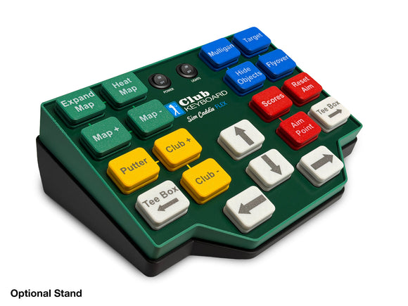 Club Keyboard Flex 5 raised on the optional Elite, Flex and Switch Series stand