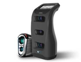 Launch monitor next to a Bushnell Rangefinder