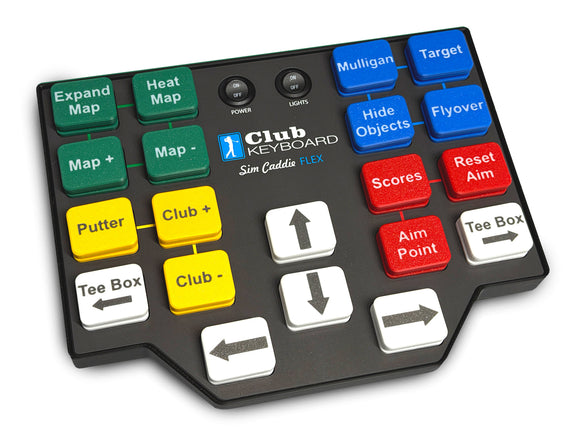 Cart Path Gray Club Keyboard Flex 5 with 20 rectangular buttons