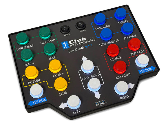 Cart Path Gray Club Keyboard Elite 3 with LED backlit buttons