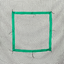 A grid pattern featuring a smaller square outlined in green in the center.