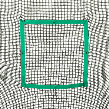 A grid pattern featuring a smaller square outlined in green in the center.