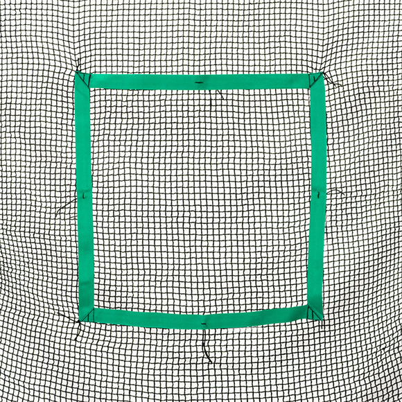 A grid pattern featuring a smaller square outlined in green in the center.