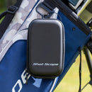Shot Scope H50 GPS Handheld Carry Case attached to a golf bag