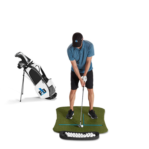 Fiberbuilt Performance Turf Series Hourglass Golf Mat Kit - 5'x3'