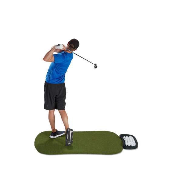 Fiberbuilt Performance Turf Series Hourglass Golf Mat Kit - 5'x4'