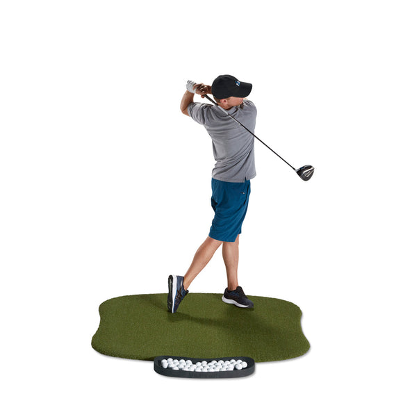 Fiberbuilt Performance Turf Series Hourglass Golf Mat Kit - 5'x5'