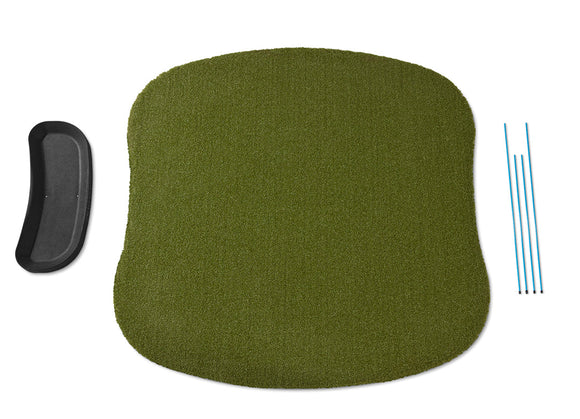 Fiberbuilt Performance Turf Series Hourglass Golf Mat Kit - 5'x5'