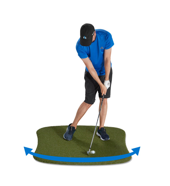 Fiberbuilt Performance Turf Series Hourglass Golf Mat Kit - 5'x3'