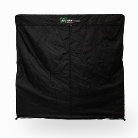 Black net return sports net with a rectangular shape, branded with "Net Return" logo at the top center, set against a plain white background.