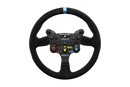 Fanatec Podium Steering Wheel Monte Carlo Rally wheel front view — paddle shifters and ergonomic grip for sim racing