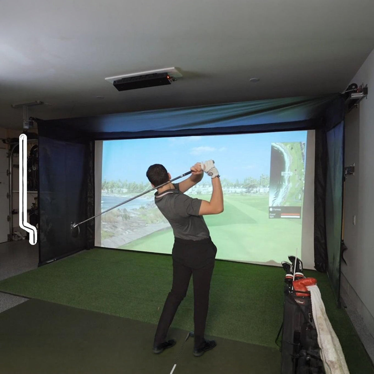 SportScreen Vanish Series Retractable Golf Enclosure | Garage Golf