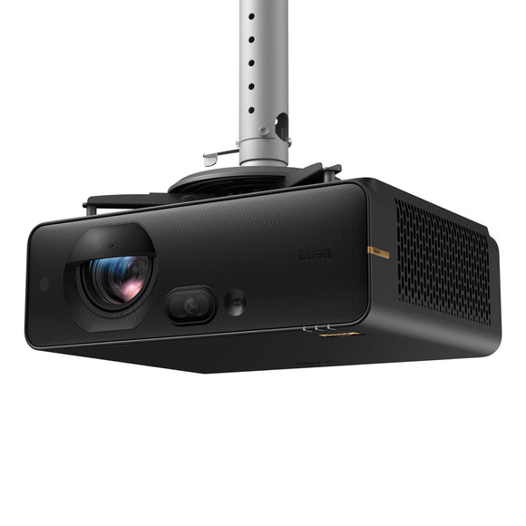 BenQ AK800ST 4K laser golf simulator projector on a ceiling mount