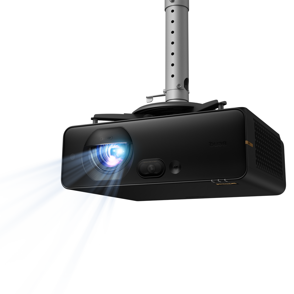 BenQ AK800ST projector with the lens lit