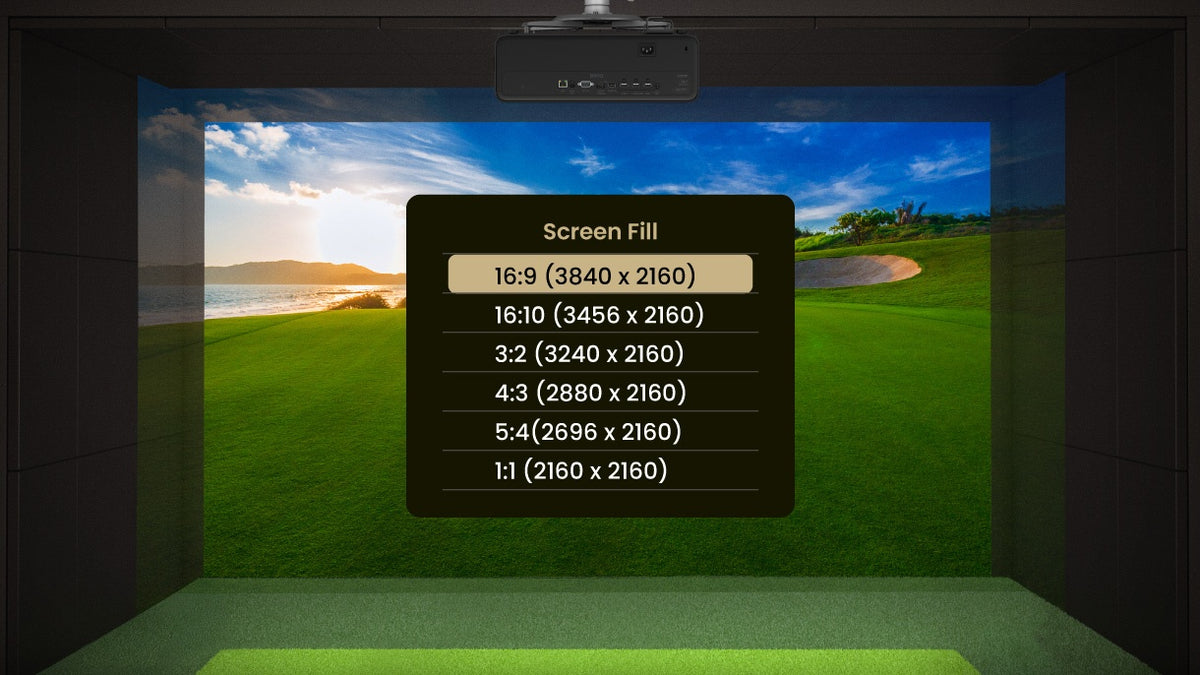 Screen Fill matching the projected image to the impact screen without black bars