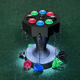 Anthem Golf Revolver Tee Carousel Birtee Edition with floor lighting on