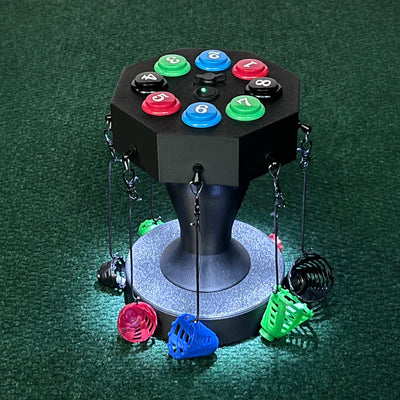 Anthem Golf Revolver Tee Carousel Birtee Edition with floor lighting on