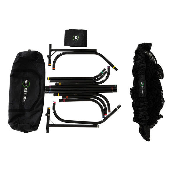The Net Return Home golf net, top down assembly view