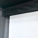 Baffle Accessory attached to golf simulator enclosure