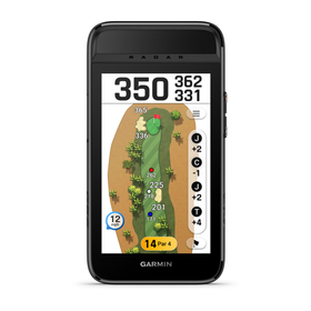 Garmin Approach G82 front view showing a hole map with distances to the green