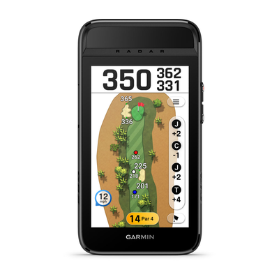 Garmin Approach G82 front view showing a hole map with distances to the green
