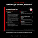 Garage Golf Build Plan cart review page, details blurred