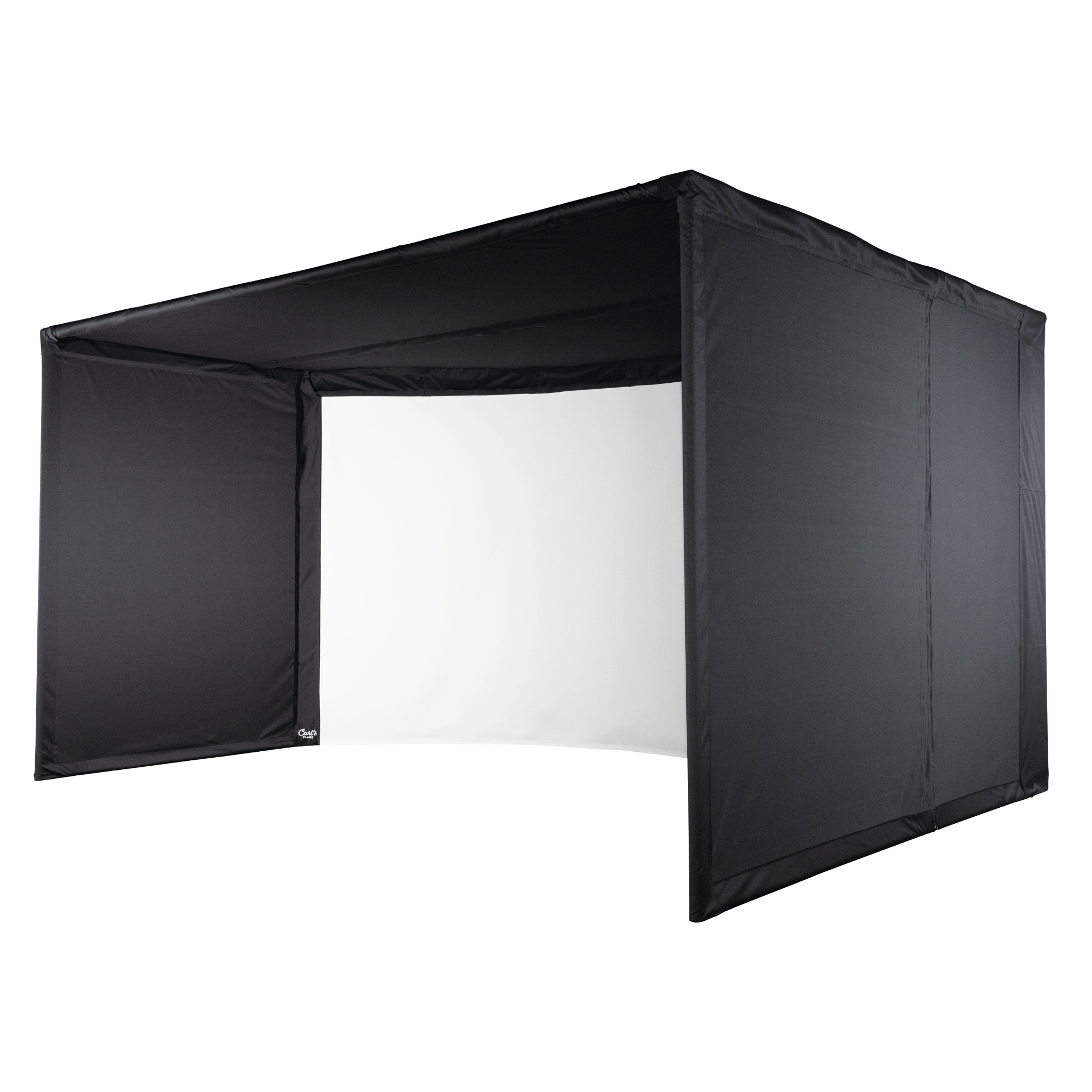 Carl's Place Curved Golf Simulator Enclosure Kit with Impact Screen