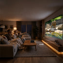 Optoma GT2300HDR projecting a 120 inch image from 4.4 feet in a living room