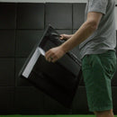 ROS Signature Golf Simulator Wall Padding being placed on a wall