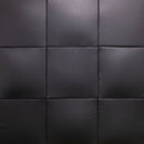Close-up of the matte black faux leather face on an ROS Signature wall panel