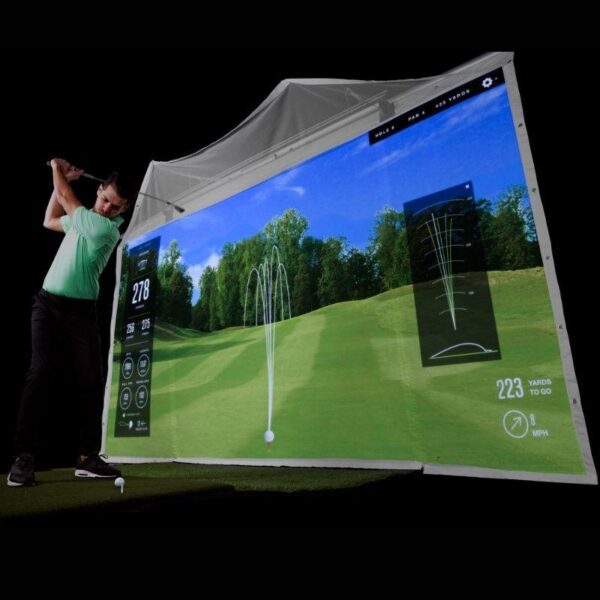 Home course screen for golf simulators